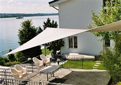 Waterproof 13'x10' Rectangle Sun Sail Shade - White Creme